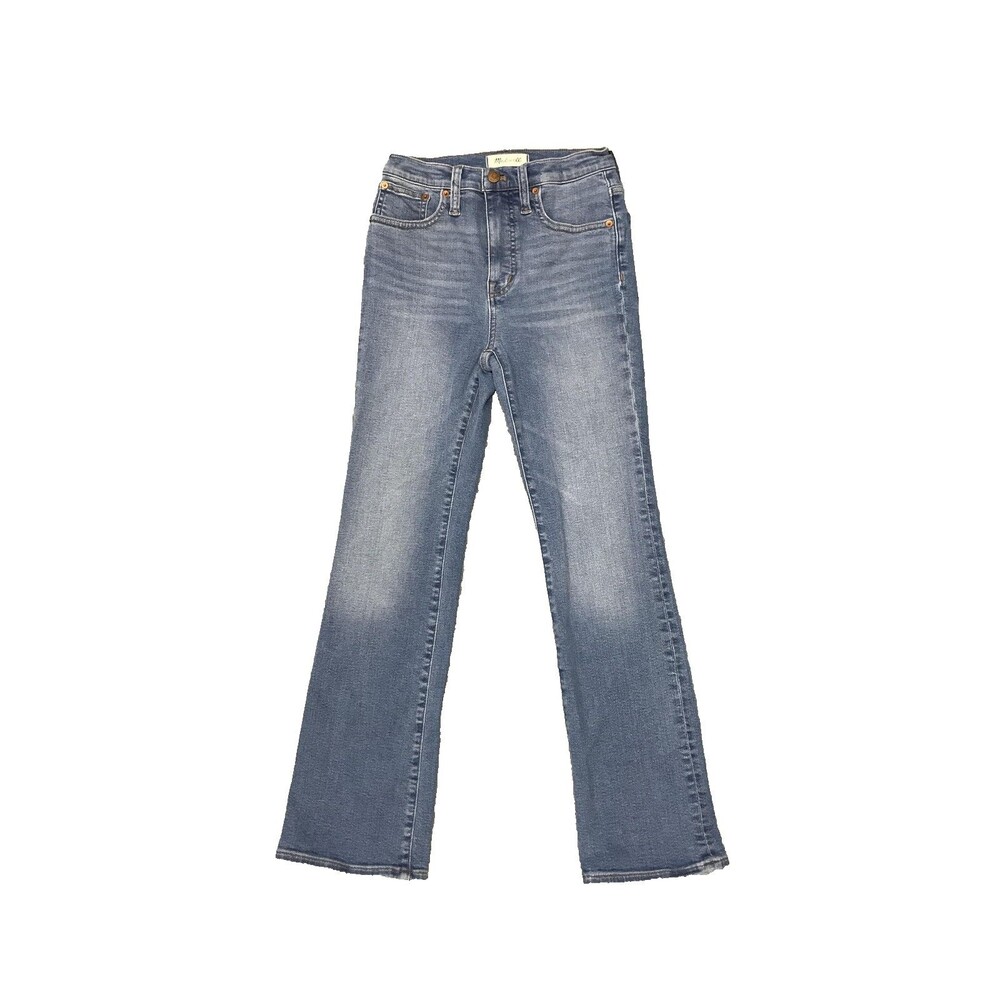 Madewell Cali Demi-Boot Jeans Womens 23 Blue Mid Rise Slim Bootcut Stretch Denim